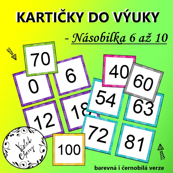Kartičky do výuky - Násobilka 6 až 10 1