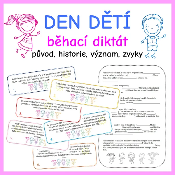 Den dětí - běhací diktát 1