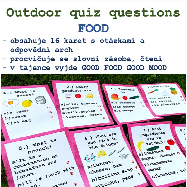Outdoor quiz questions FOOD 1