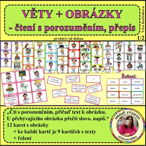 VĚTY + OBRÁZKY – čtení s porozuměním 1
