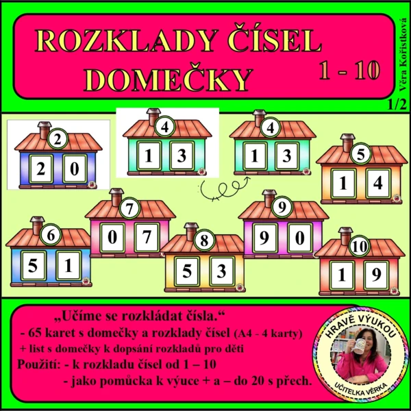 ROZKLAD ČÍSEL – DOMEČKY 1