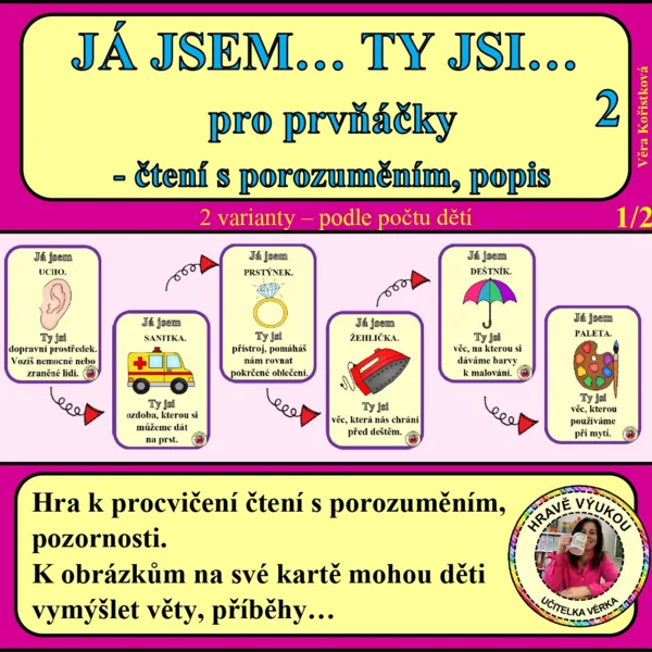 JÁ JSEM…TY JSI… 2 – čtení s porozuměním pro prvňáčky 1