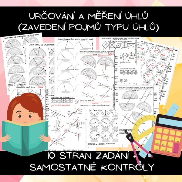 Určování a měření úhlů (zavedení pojmů typu úhlů) 1