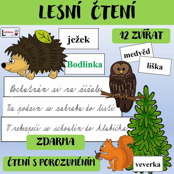 Čtení s porozuměním - les  1