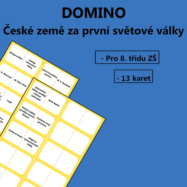Domino - České země za první světové války 1