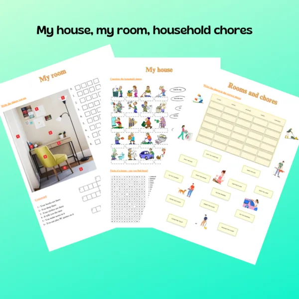 My house, my room, household chores 1