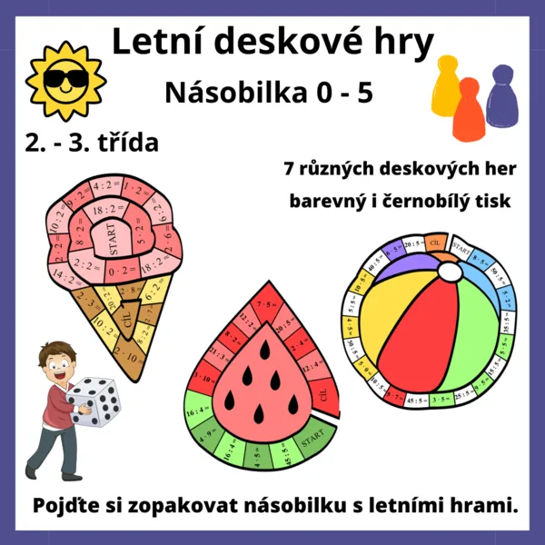 Letní deskové hry s násobilkou 0 - 5 1