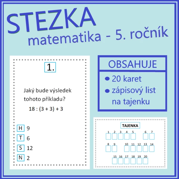 Stezka - opakovaní matematiky - 5. ročník 1