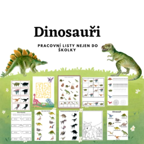 Dinosauři - pracovní listy nejen do školky 1