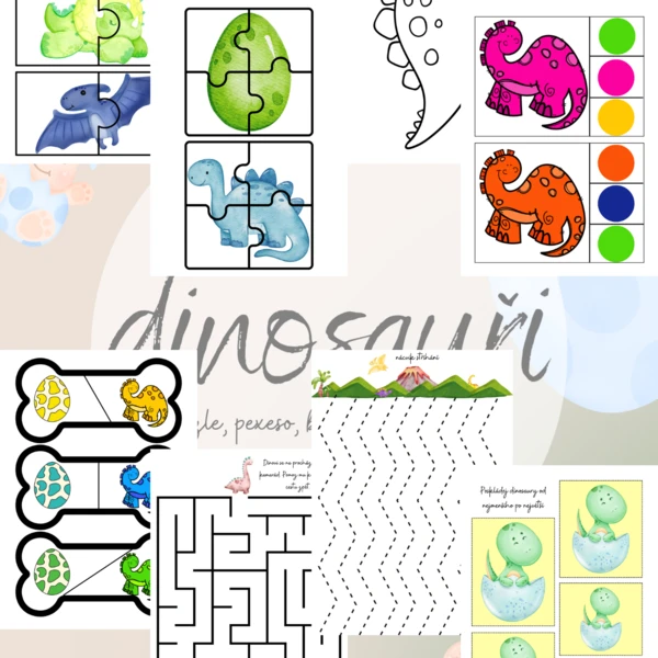 Dinosauři - soubor aktivit pro děti 1