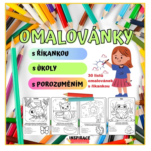 OMALOVÁNKY s říkankou (úkolem a porozuměním) 1