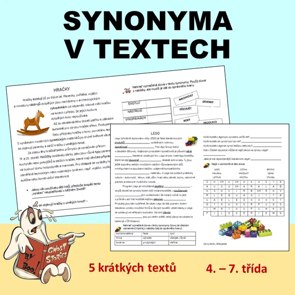 Práce s texty v mluvnici - synonyma 1. stupeň 1