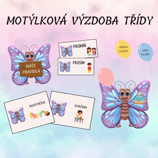 Výzdoba třídy - MOTÝLCI 1