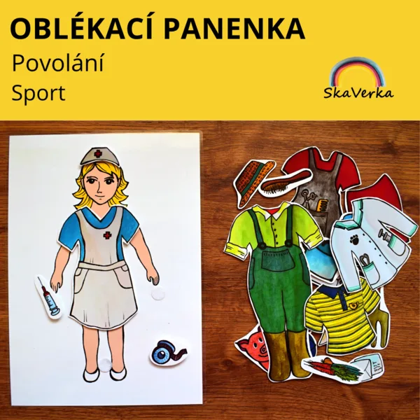 Oblékací panenka - /povolání, sport/ 1