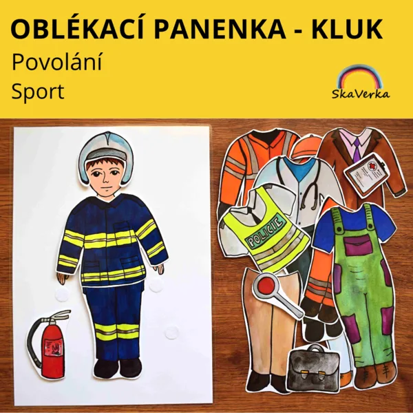 Oblékací panenka - kluk /povolání, sport/ 1