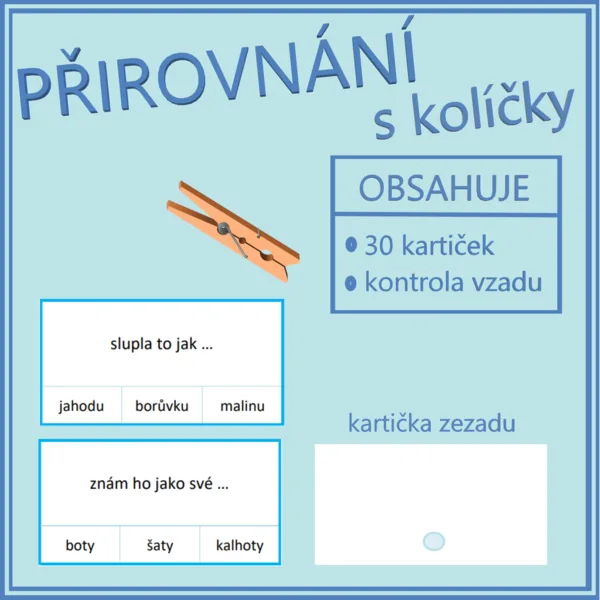 Přirovnání s kolíčky 1