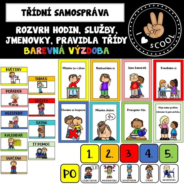 Třídní samospráva - barevná výzdoba 1