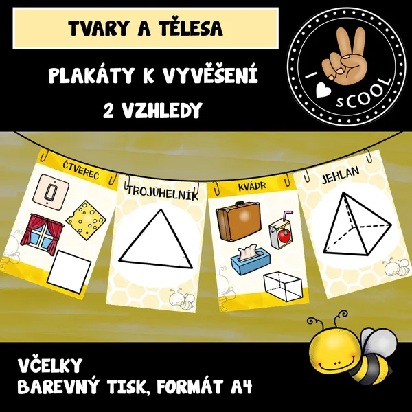 Tvary a tělesa - včelky 1