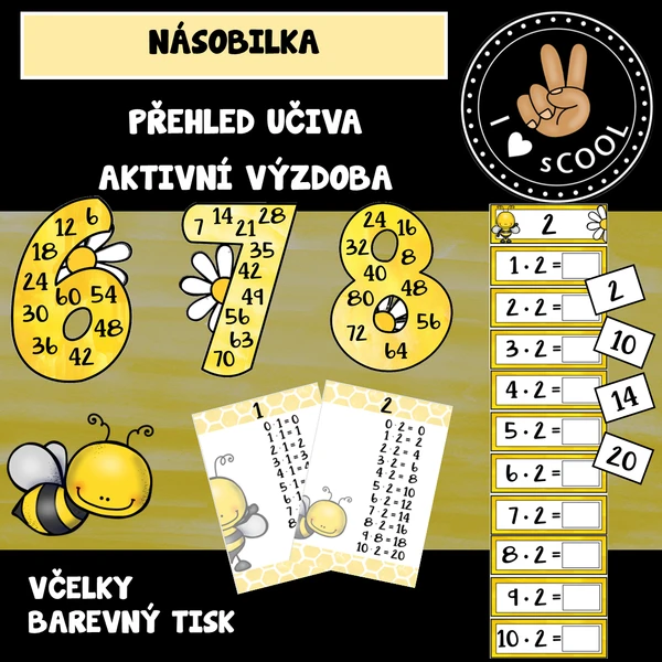 Násobilka - včelky 1