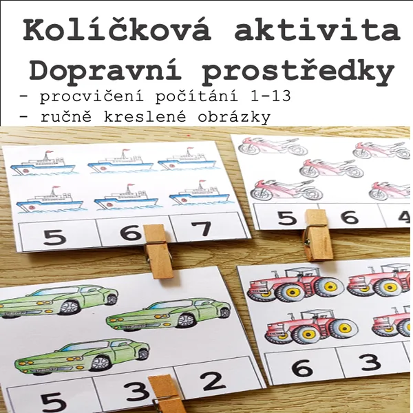 Kolíčková aktivita - počítání dopravních prostředků 1