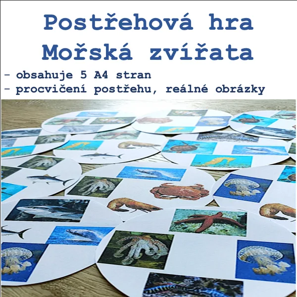 Postřehová hra - Mořská zvířata 1