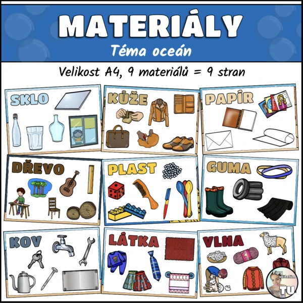 Materiály - téma oceán 1