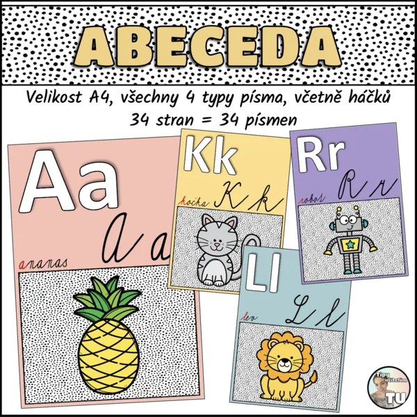 Abeceda - Boho design 1
