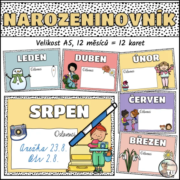 Narozeninovník - boho design 1