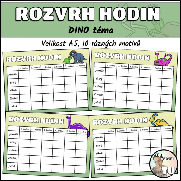 Rozvrhy hodin pro žáky - Dino téma 1