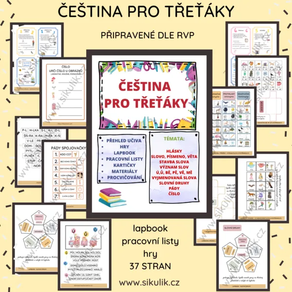 ČEŠTINA PRO TŘEŤÁKY- VELKÝ BALÍK MATERIÁLŮ 1