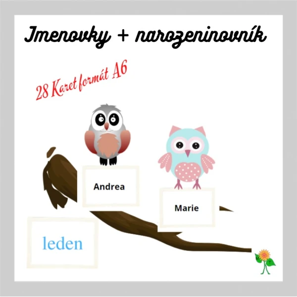Sovičky - jmenovky + narozeninovník 1