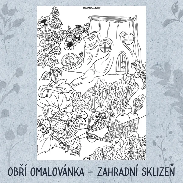 Obří omalovánka - Zahradní sklizeň 1