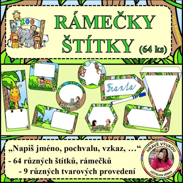 RÁMEČKY, ŠTÍTKY – ZOO 1