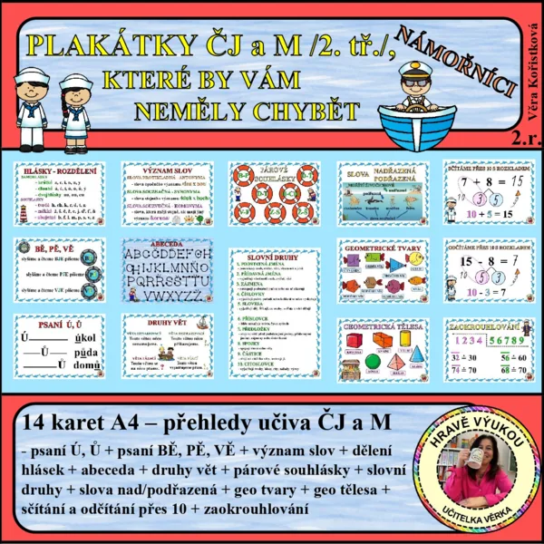 PLAKÁTKY ČJ a M /2. TŘ./, KTERÉ BY VÁM NEMĚLY CHYBĚT – NÁMOŘNÍCI 1