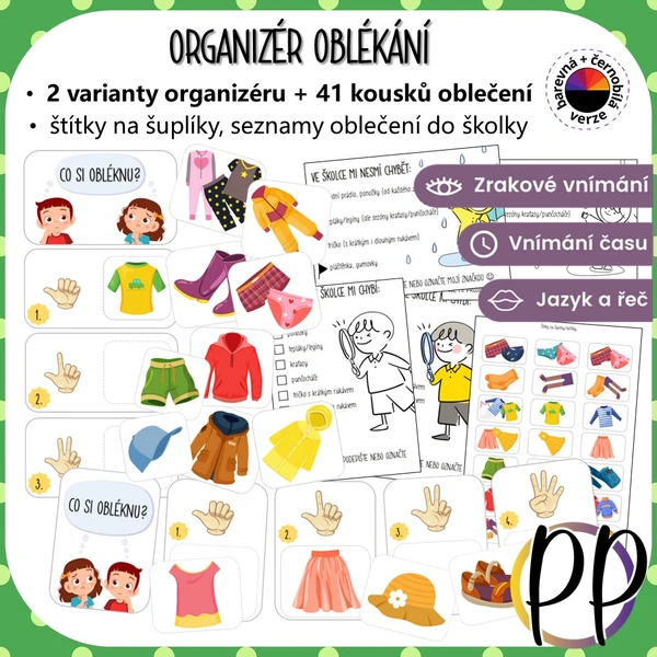 Organizér oblékání - pomůcka 1