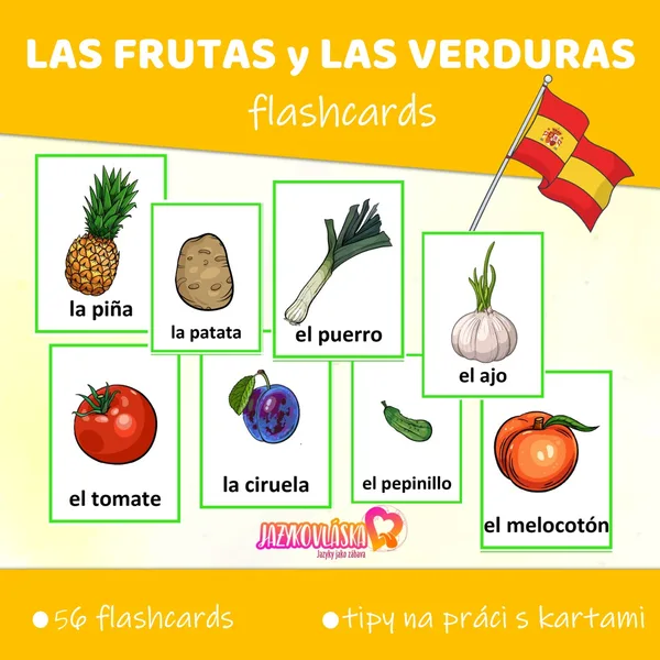Las frutas y las verduras flashcards 1