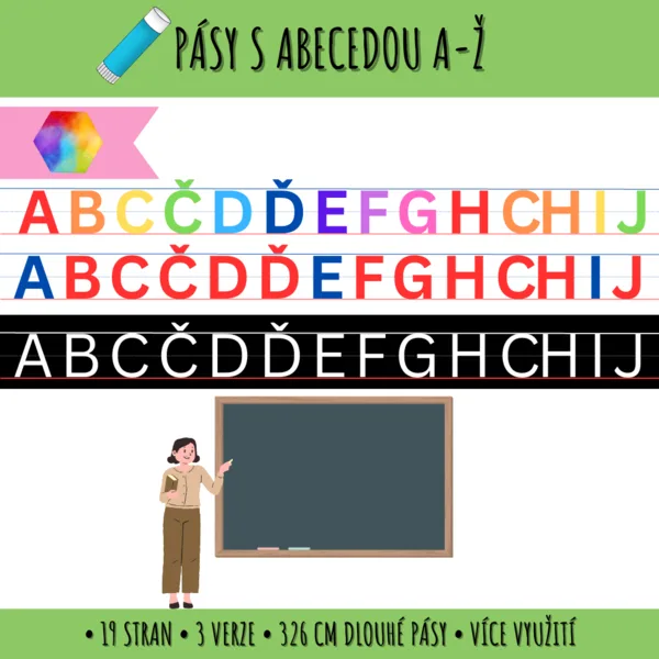 Pásy s abecedou pro děti 1