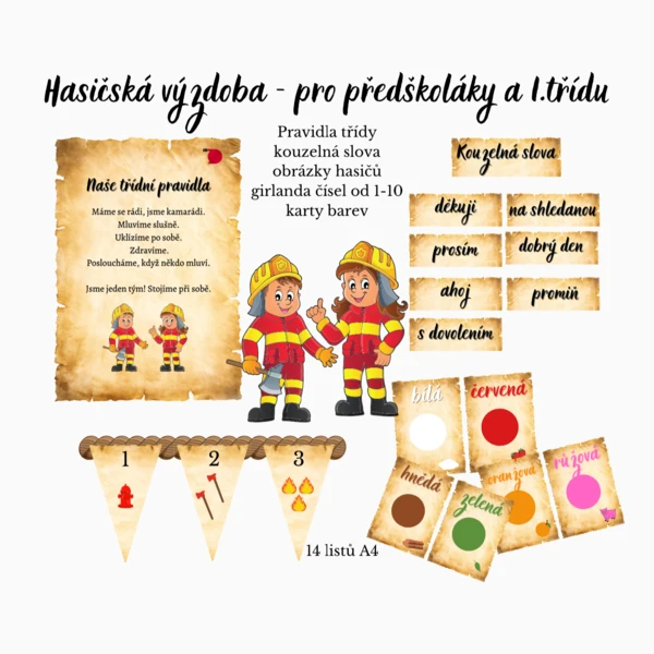 Hasičská výzdoba - pro předškoláky a 1.třídu 1