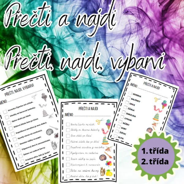Přečti, najdi, vybarvi 1