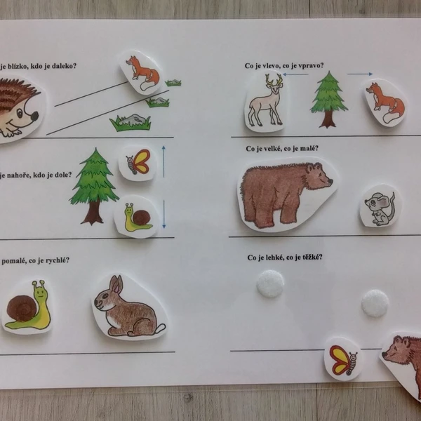Orientace... Kdo je vlevo, kdo je vpravo? Kdo je větší? Kdo je menší?  (PDF), pracovní listy, výukový materiál  1