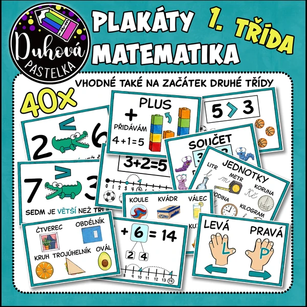 Výukové plakáty MATEMATIKA 1. - 2. třída 1