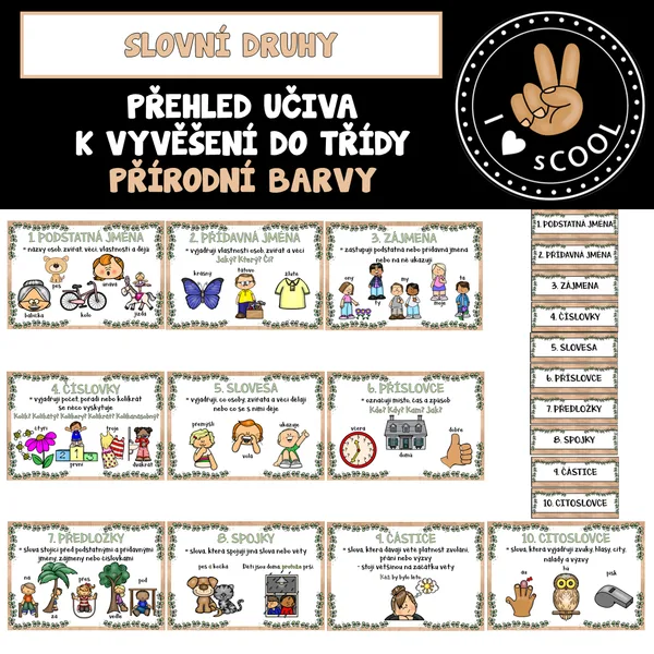 Slovní druhy - přírodní výzdoba 1