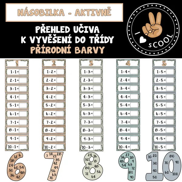 Násobilka - přírodní výzdoba 1