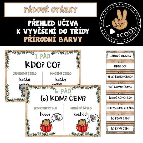 Pádové otázky - přírodní výzdoba 1