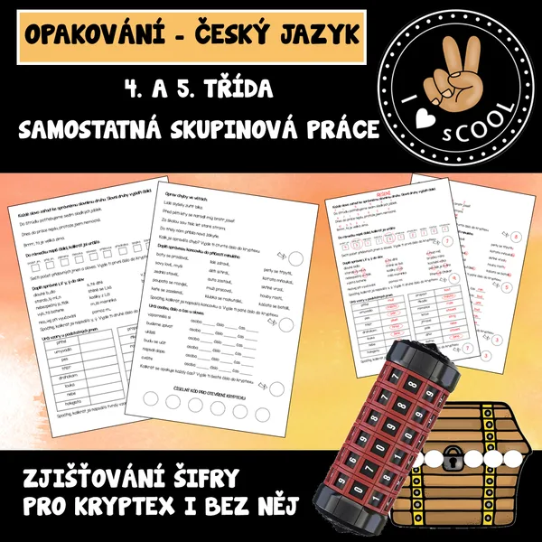 Opakování učiva - český jazyk (kryptex) 1