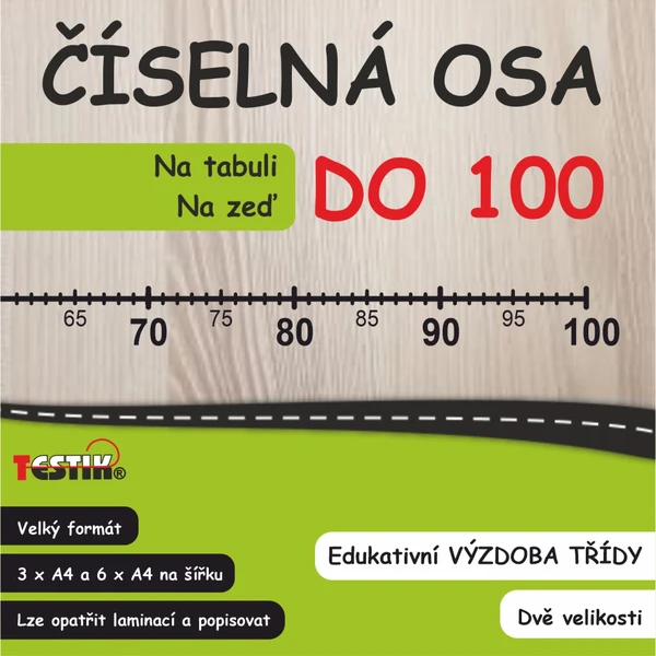 Číselná osa do 100 (na zeď nebo na tabuli) 1