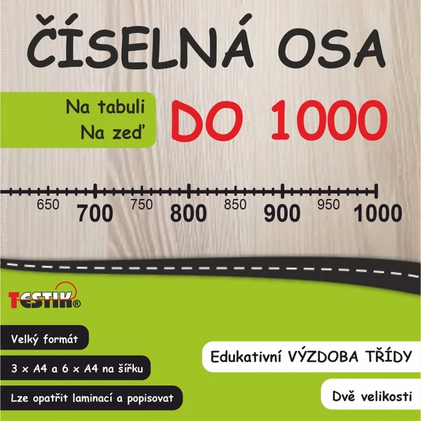 Číselná osa do 1000 (na zeď nebo na tabuli) 1