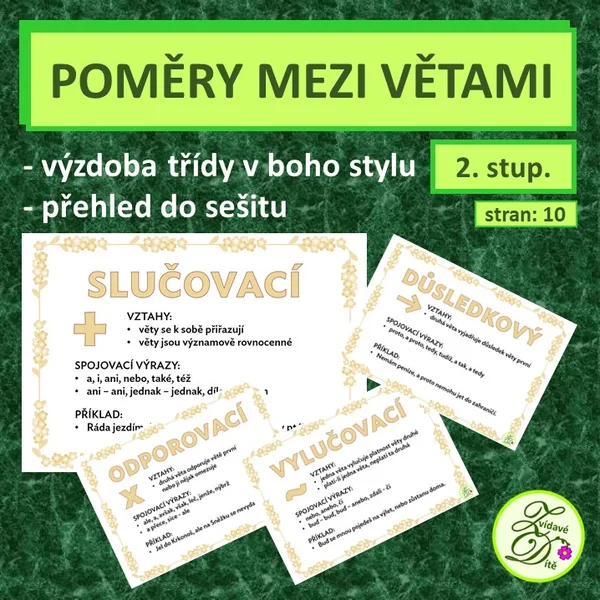 Poměry mezi větami (boho) 1