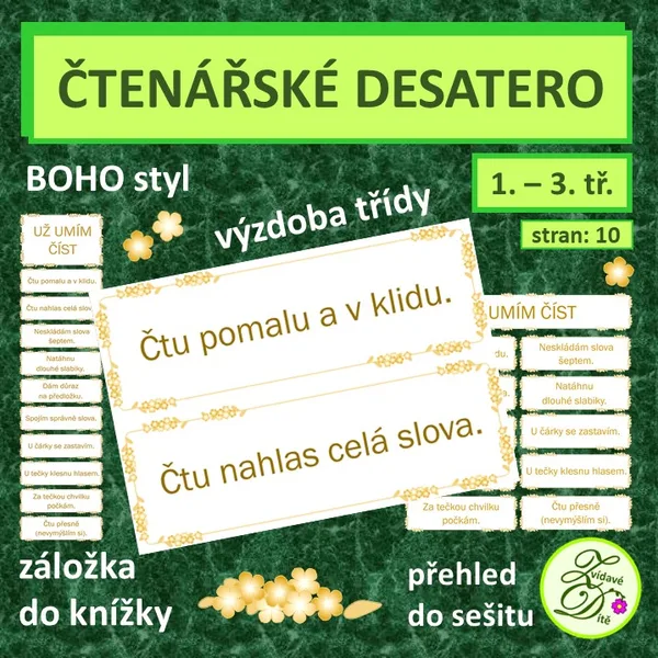 Čtenářské desatero - boho 1