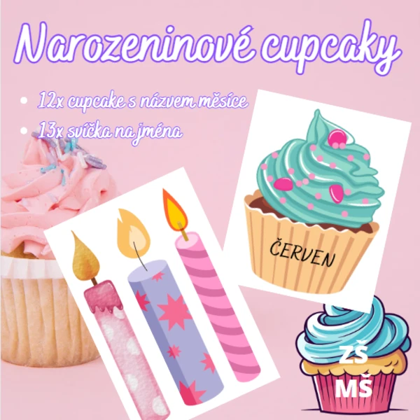Narozeninový cupcake 1